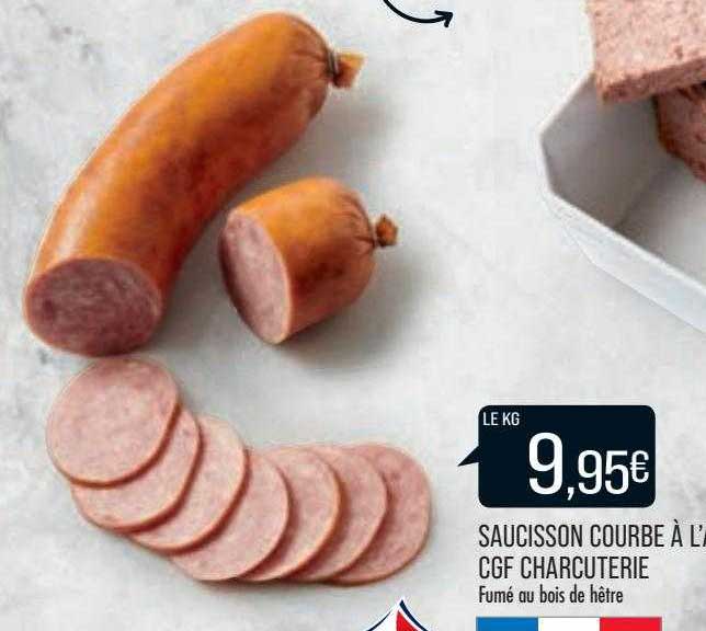 saucisson courbe à l'ail cgf charcuterie