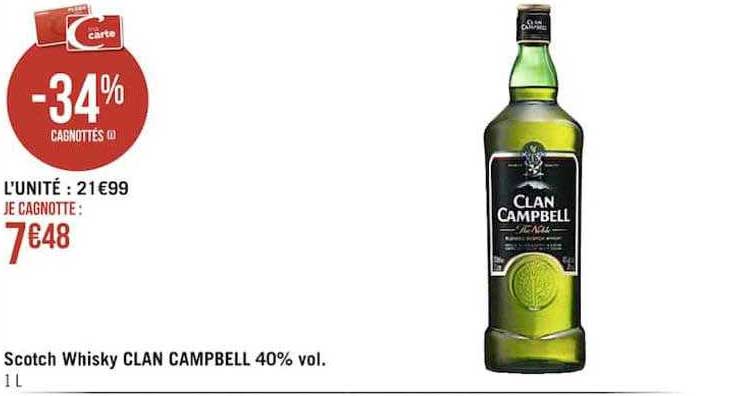 scotch whisky clan campbell 40% vol.