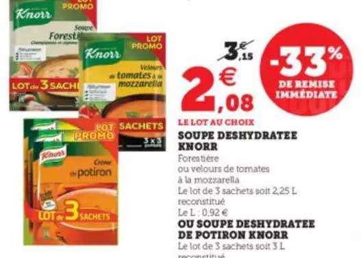 Soupe Déshydratée Knorr Ou Soupe Déshydratée De Potiron Knorr