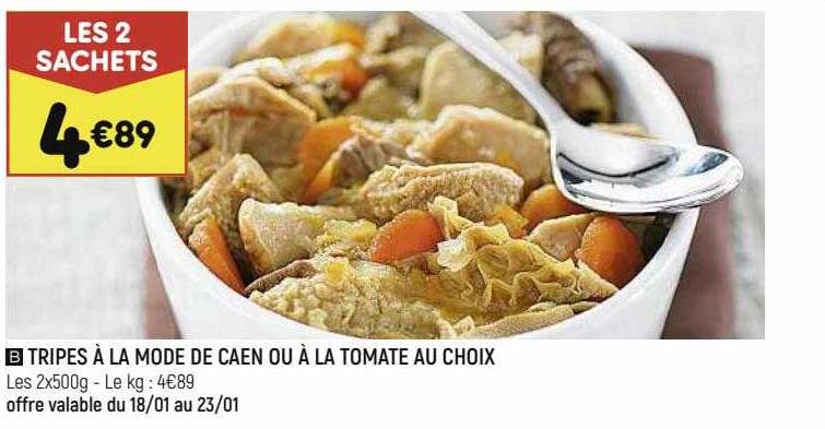 Tripes à La Mode De Caen Ou à La Tomate Au Choix