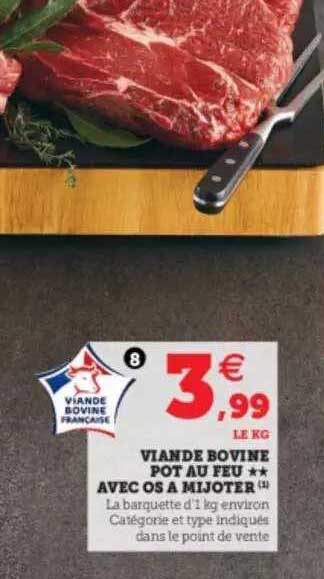 Viande Bovine : Pot Au Feu ** Avec Os à Mijoter