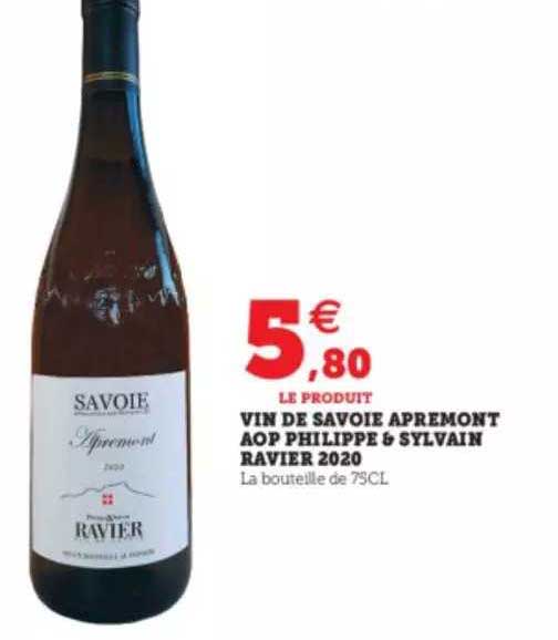 vin de savoie apremont aop philippe & sylvain ravier 2020