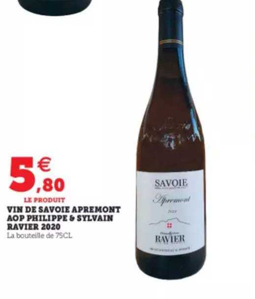 vin de savoie apremont aop philippe & sylvain ravier 2020