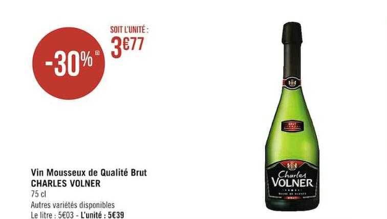 vin mousseux de qualité brut charles volner