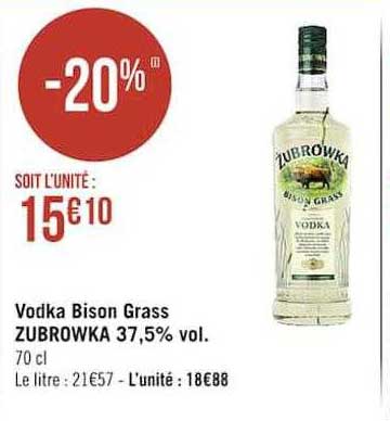 vodka bison grass zubrowka 37,5% vol.