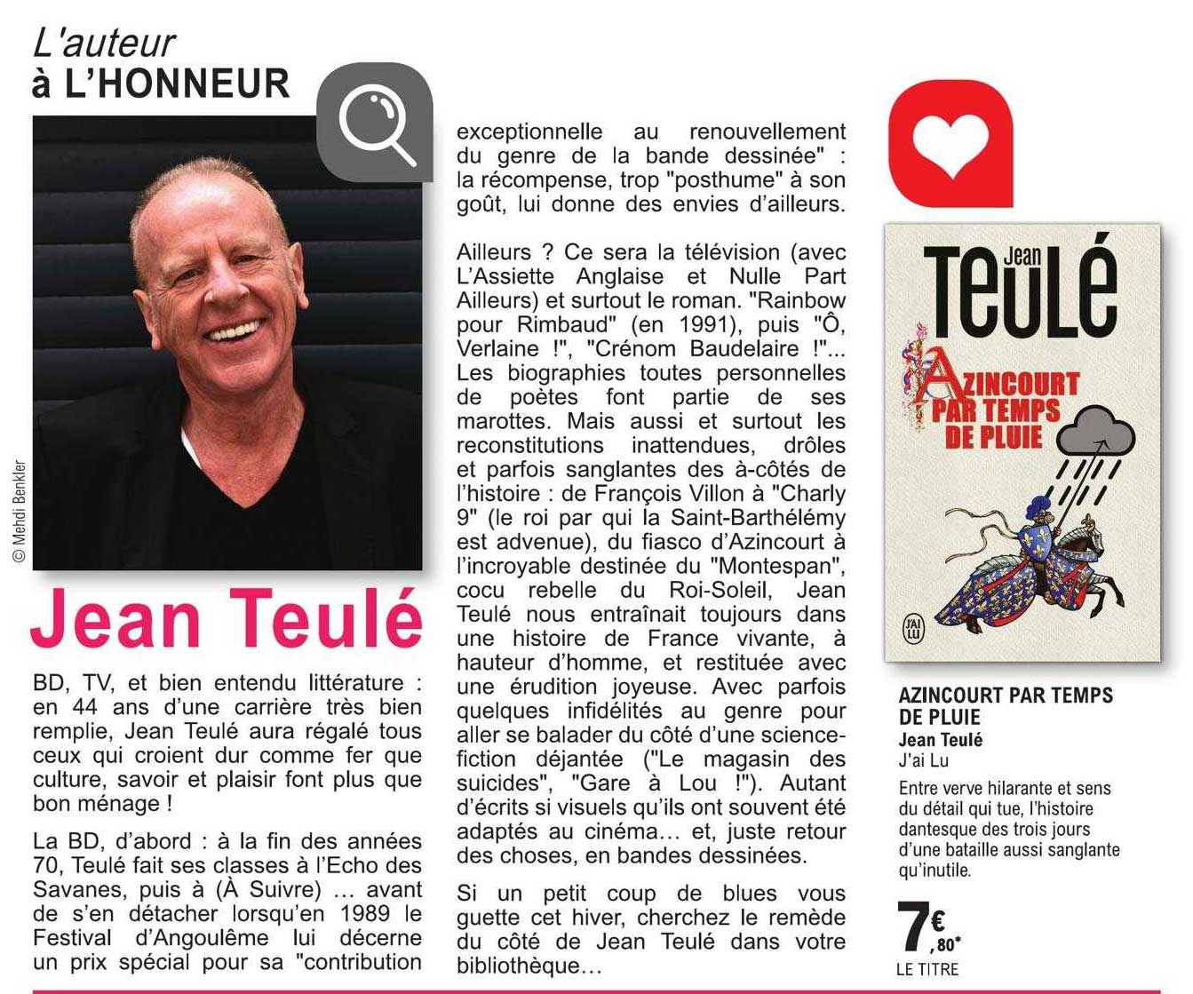 azincourt par temps de pluie - jean teulé