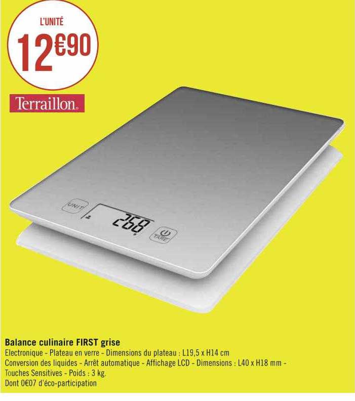 balance culinaire first grise terraillon