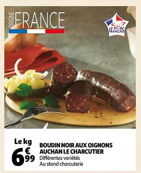 Boudin Noir Aux Oignons Auchan Le Charcutier