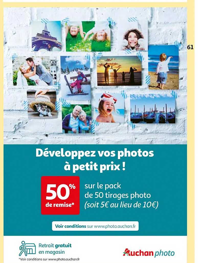 le pack de 50 tirages photo