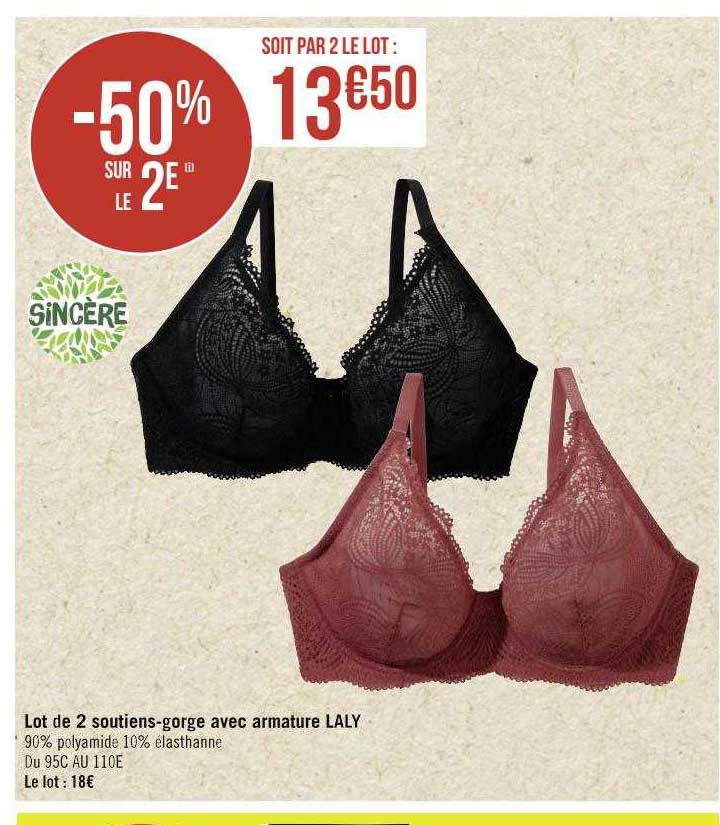 Lot De 2 Soutiens-gorge Avec Armature Laly Sincère