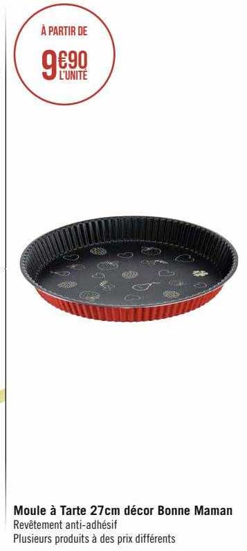 moule à tarte 27 cm décor bonne maman