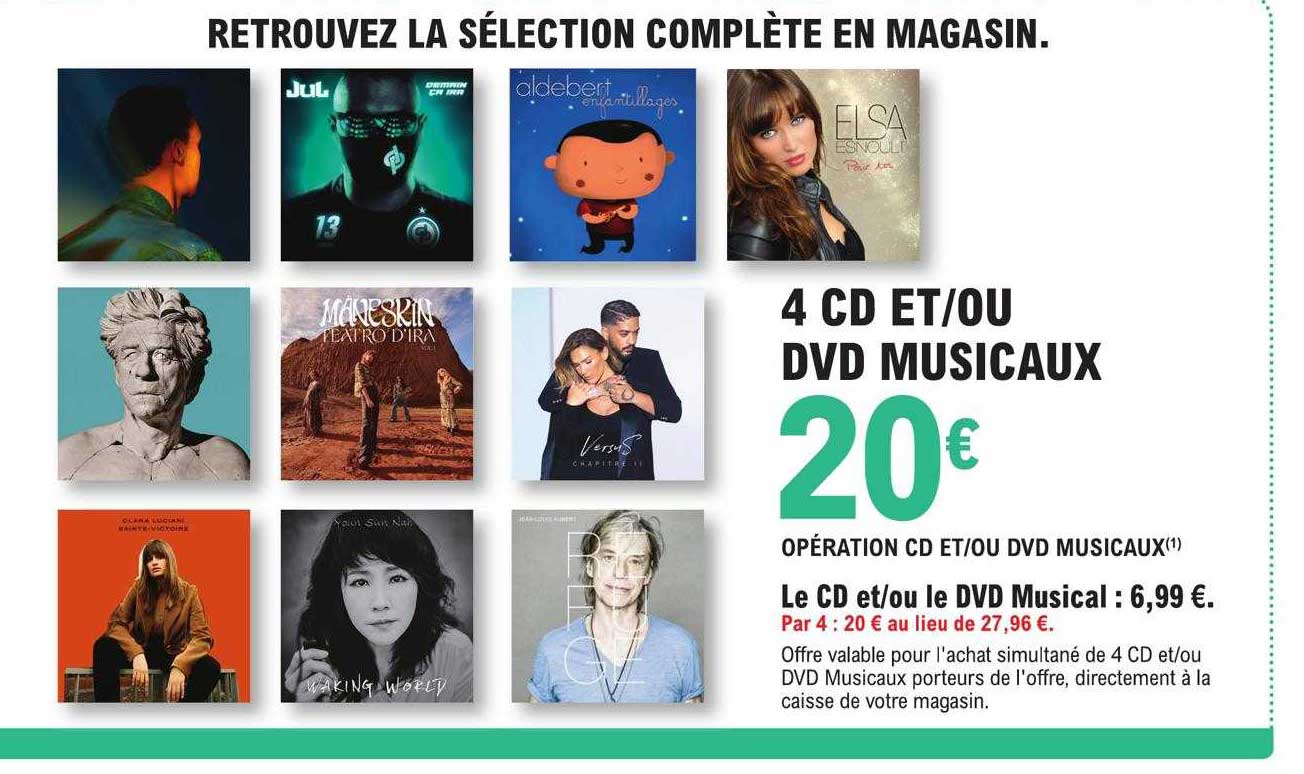 opération cd et-ou dvd musicaux