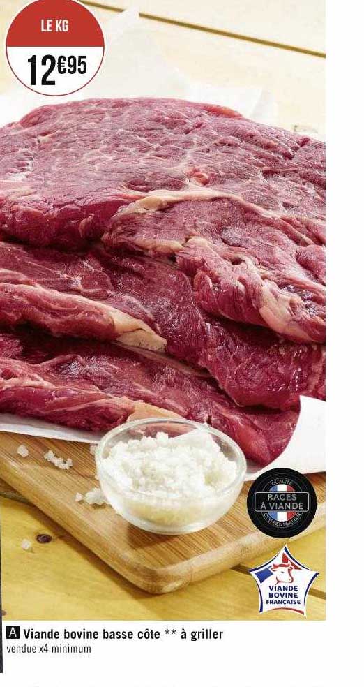 viande bovine basse côte**à griller