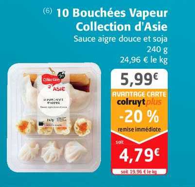 10 bouchées vapeur collection d'asie