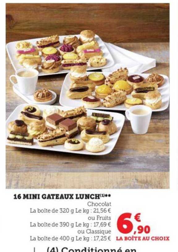 16 Mini Gâteaux Lunch