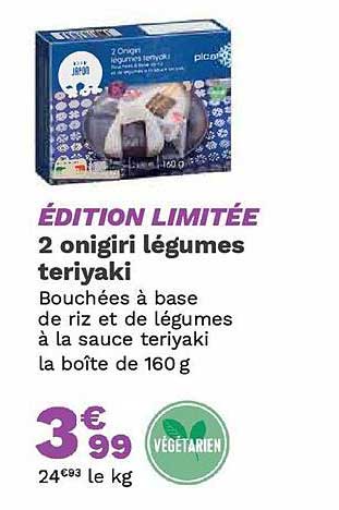 2 onigiri légumes teriyaki
