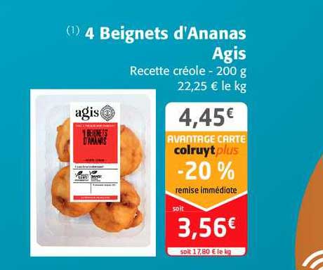 4 beignets d'ananas agis