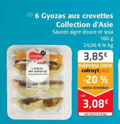 6 gyozas aux crevettes collection d'asie