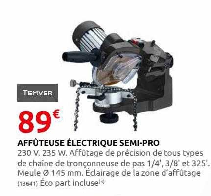 affûteuse électrique semi-pro temver