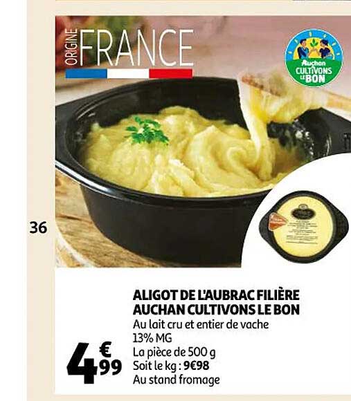 aligot de l'aubrac filière auchan cultivons le bon