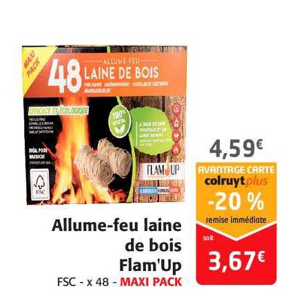 allume-feu laine de bois flam'up