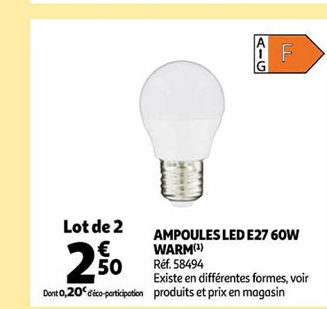 ampoules led e27 60w warm