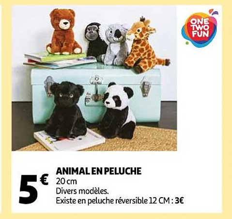 animal en peluche one two fun