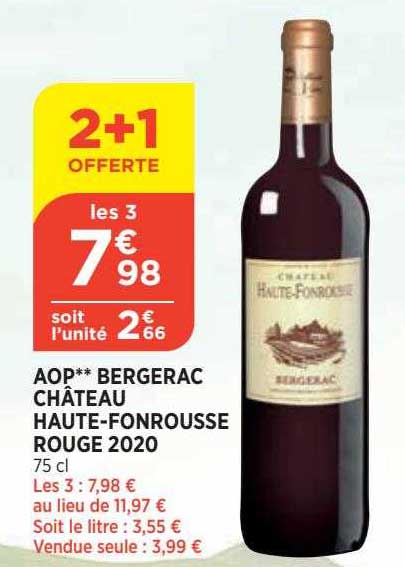 aop bergerac château haute-fonrousse rouge 2020