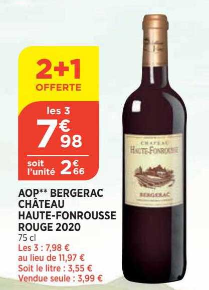 aop bergerac château haute-fonrousse rouge 2020