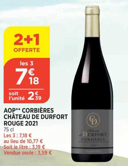 aop corbières château de durfort rouge 2021