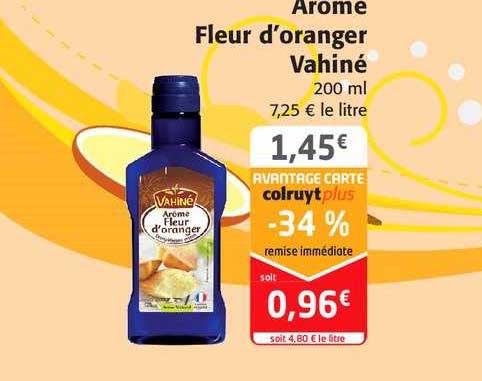 arôme fleur d'oranger vahiné