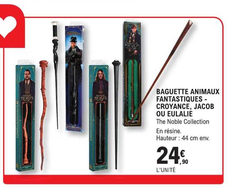 baguette animaux fantastiques - croyance, jacob ou eulalie