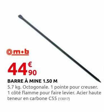 barre à mine 1.50 m