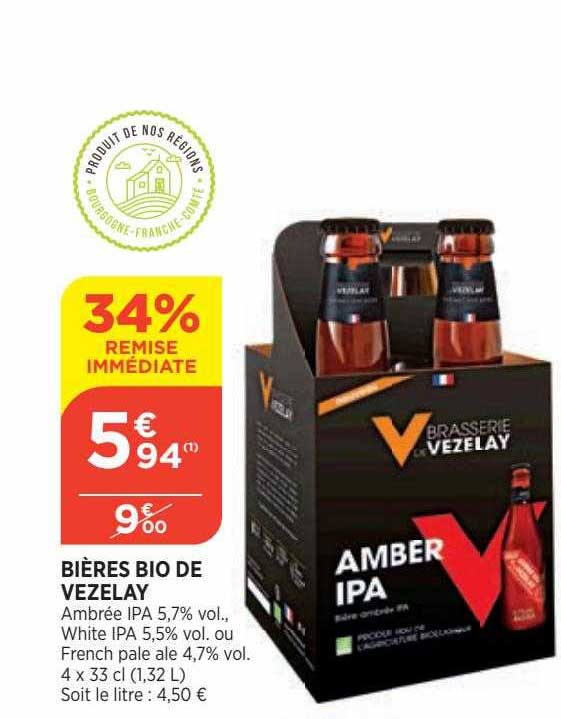 bières bio de vezelay