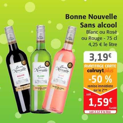 bonne nouvelle sans alcool