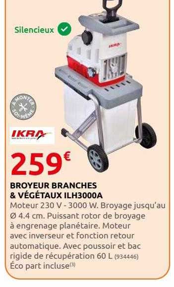 Broyeur Branches & Végétaux Ilh3000a Ikra