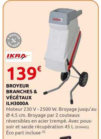broyeur branches & végétaux ilh3000a ikra