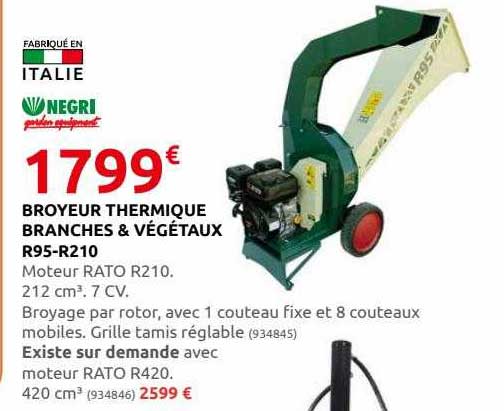 broyeur thermique branches & végétaux r95-r210 negri