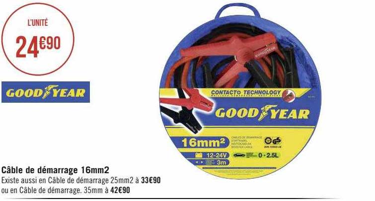 câble de démarrage 16 mm 2 good year