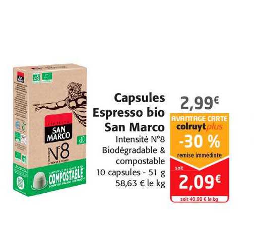capsules espresso bio san marco