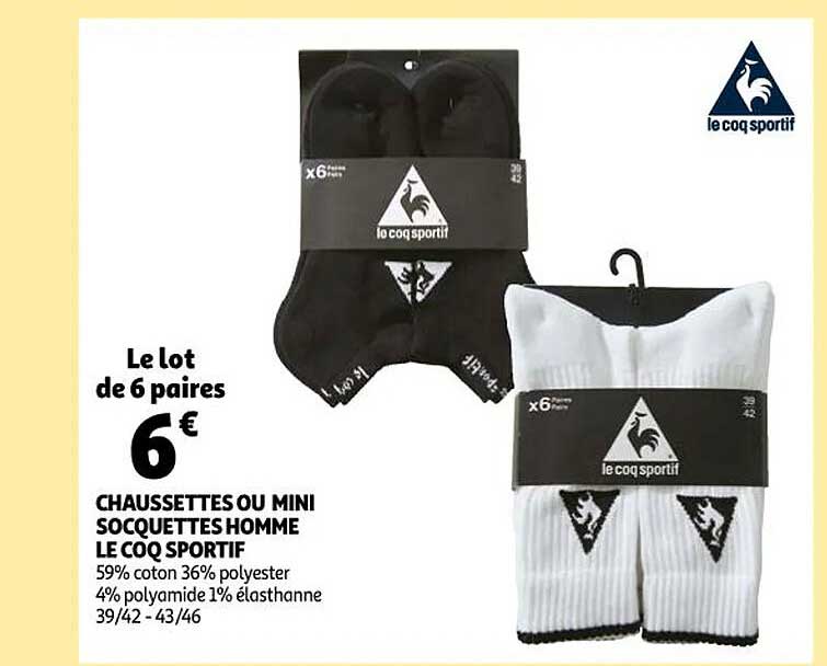 chaussettes ou mini socquettes homme le coq sportif