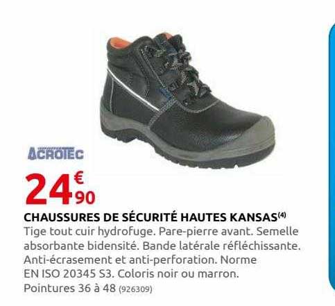 chaussures de sécurité hautes kansas acroiec
