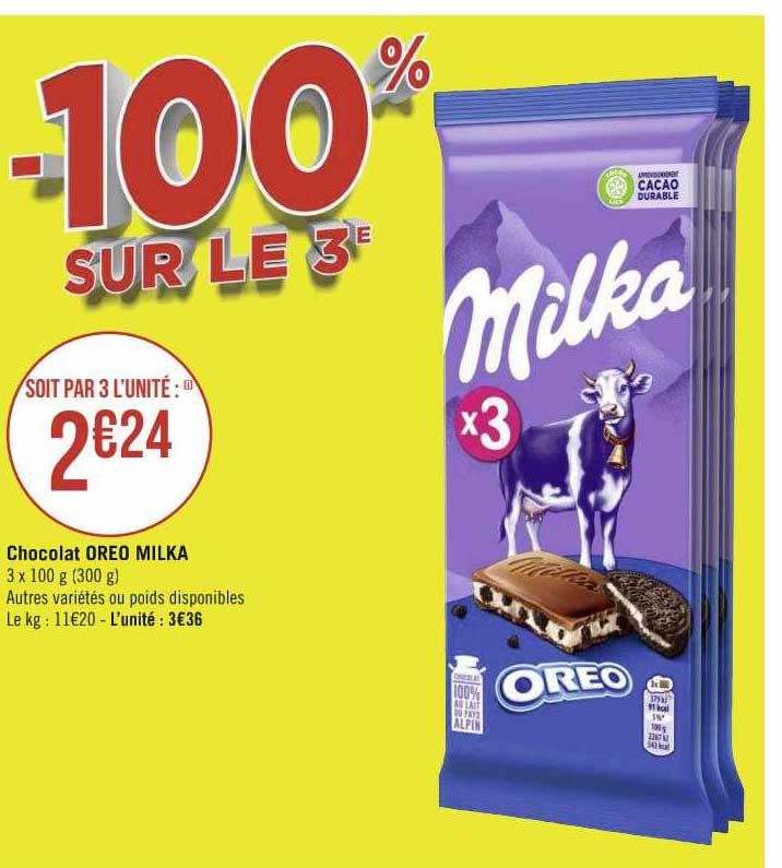 Chocolat Oreo Milka