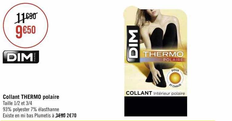 collant thermo polaire dim paris