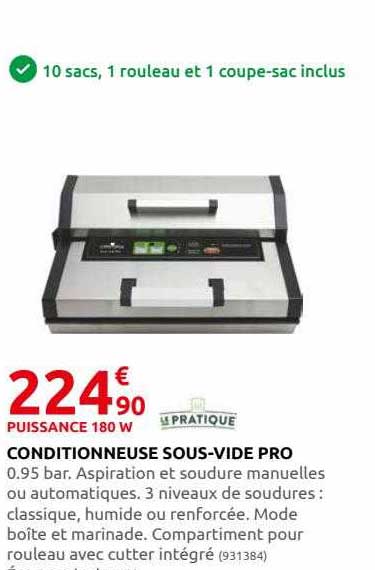 conditionneuse sous-vide pro le pratique