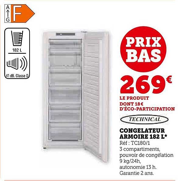 Congélateur Armoire 182 L Technical