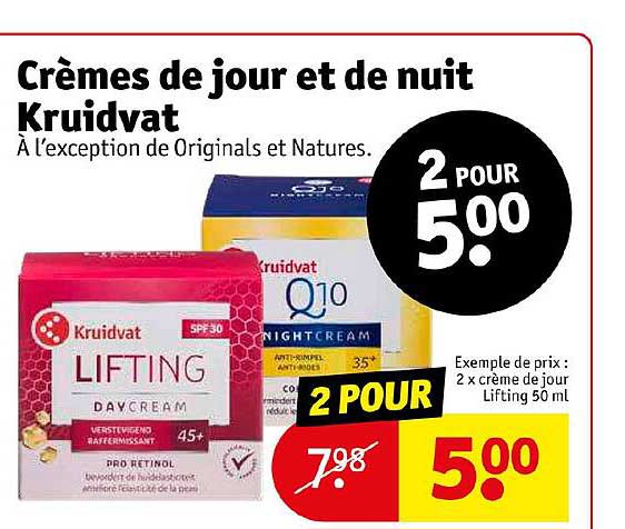 Crèmes De Jour Et De Nuit Kruidvat