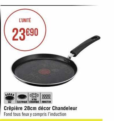 crêpière 28 cm décor chandeleur