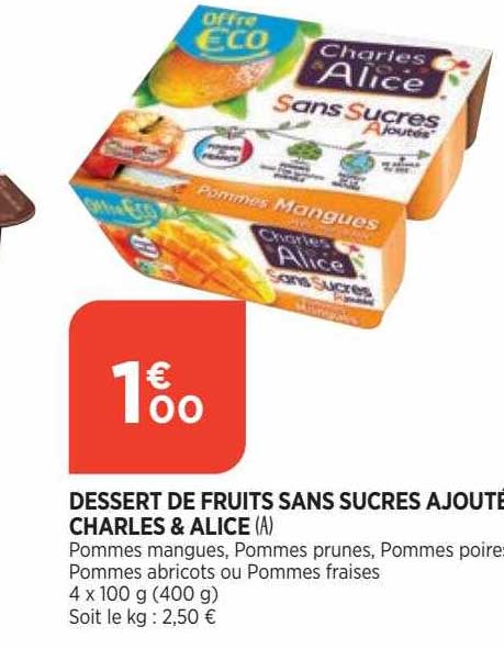 Dessert De Fruits Sans Sucres Ajouté Charles & Alice