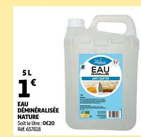 Eau Déminéralisée Nature Phebus